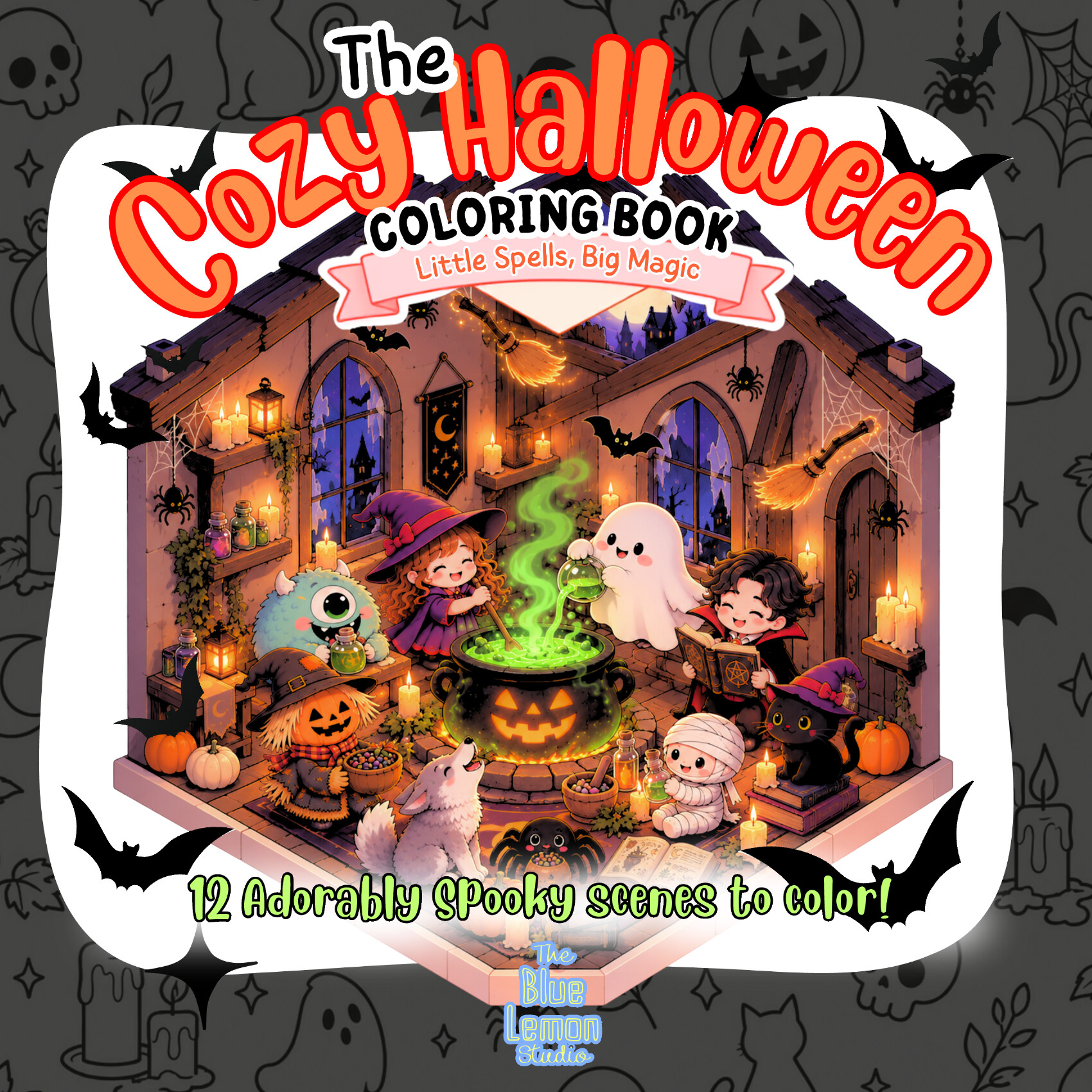 The Cozy Halloween Coloring Book cover