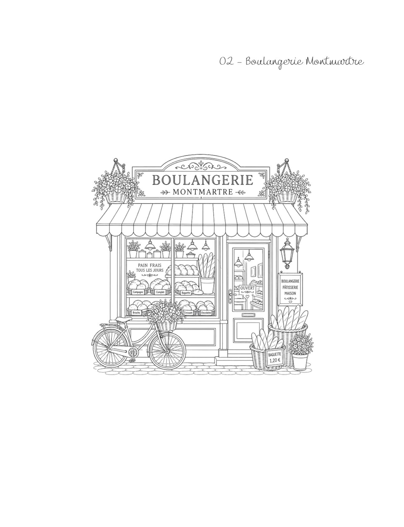 Parisian Patisseries Collection — Coloring page