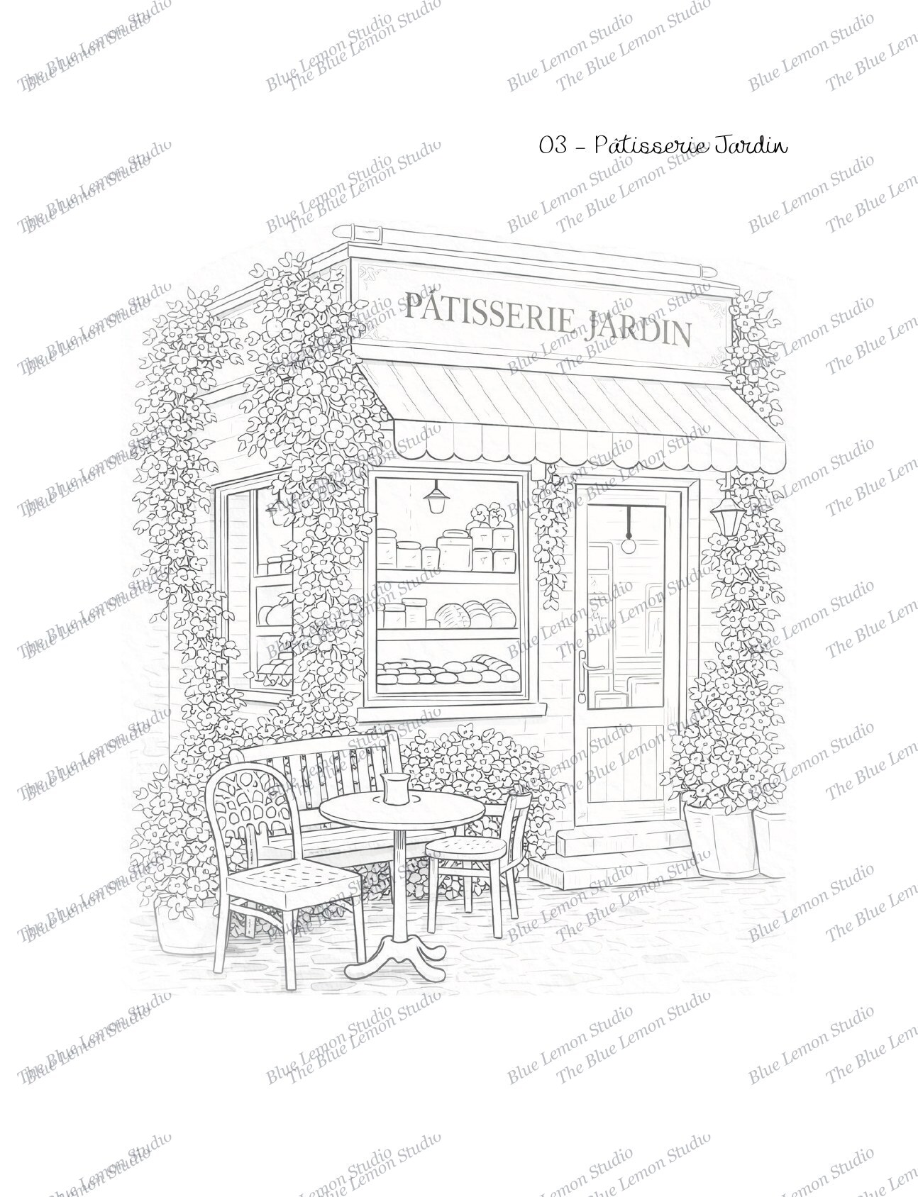Parisian Patisseries Collection — coloring page