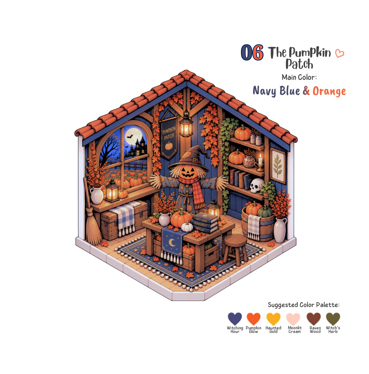The Cozy Halloween Coloring Book — Color reference