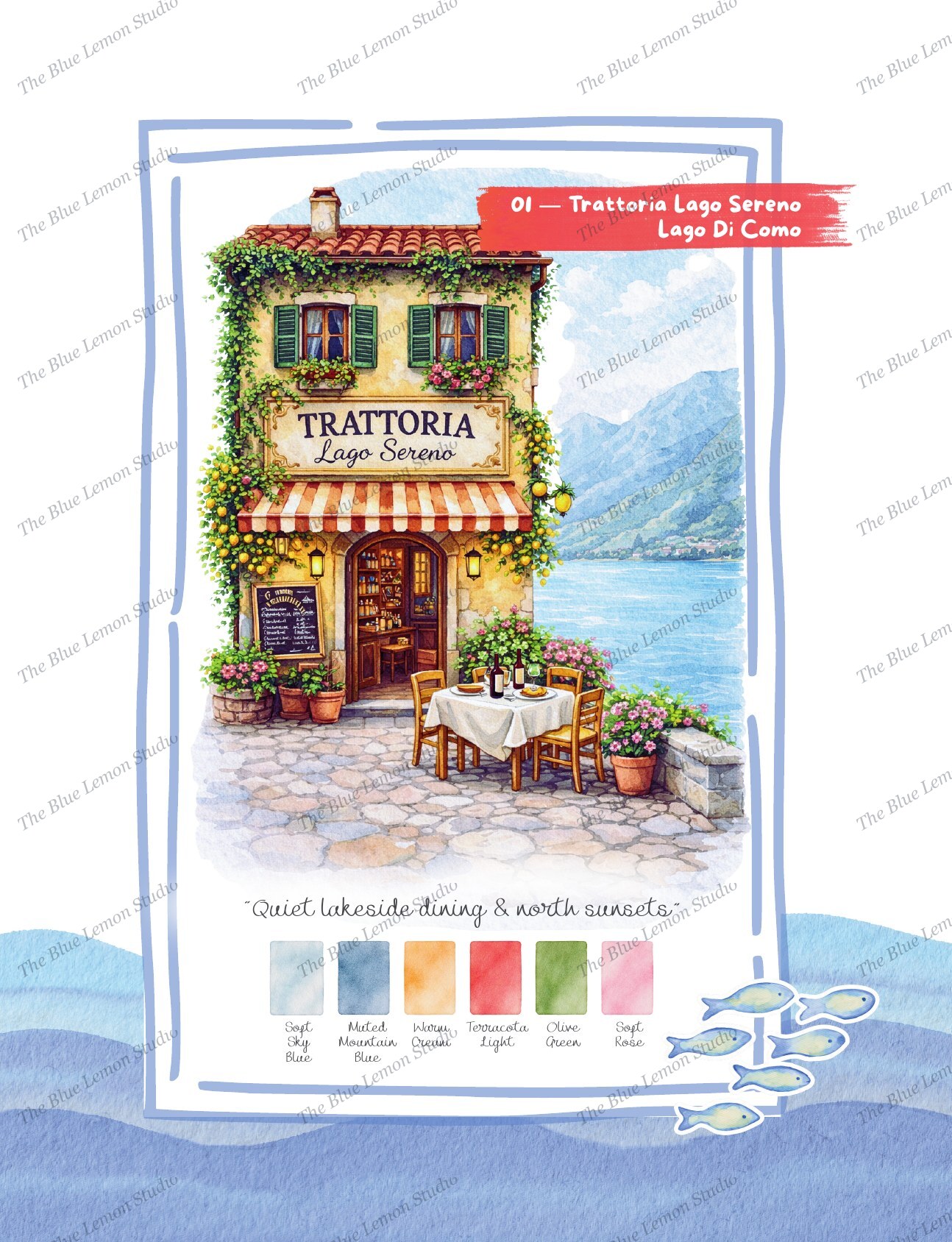 Italian Trattorias Collection — Color reference