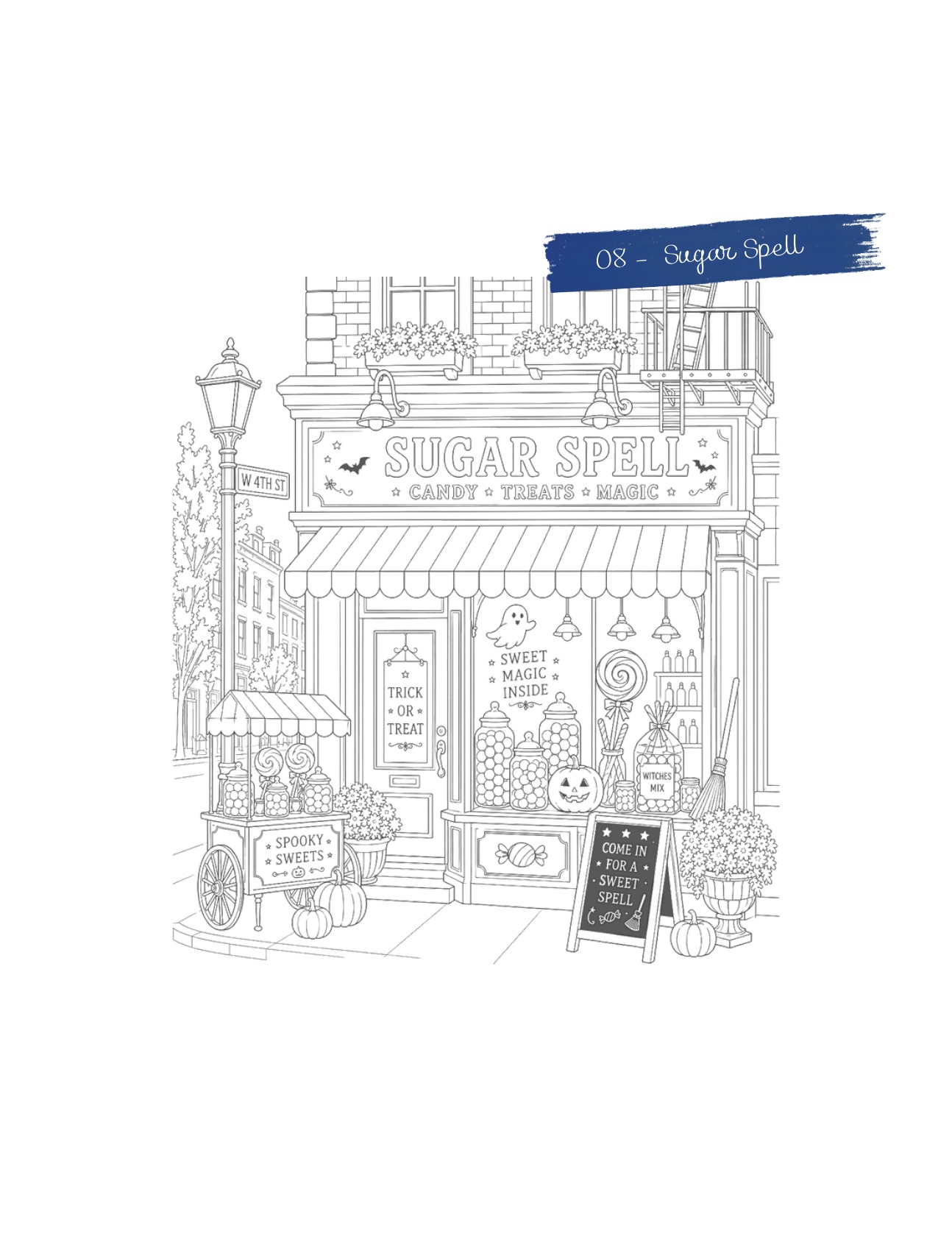 New York Little Shops Collection — Coloring page