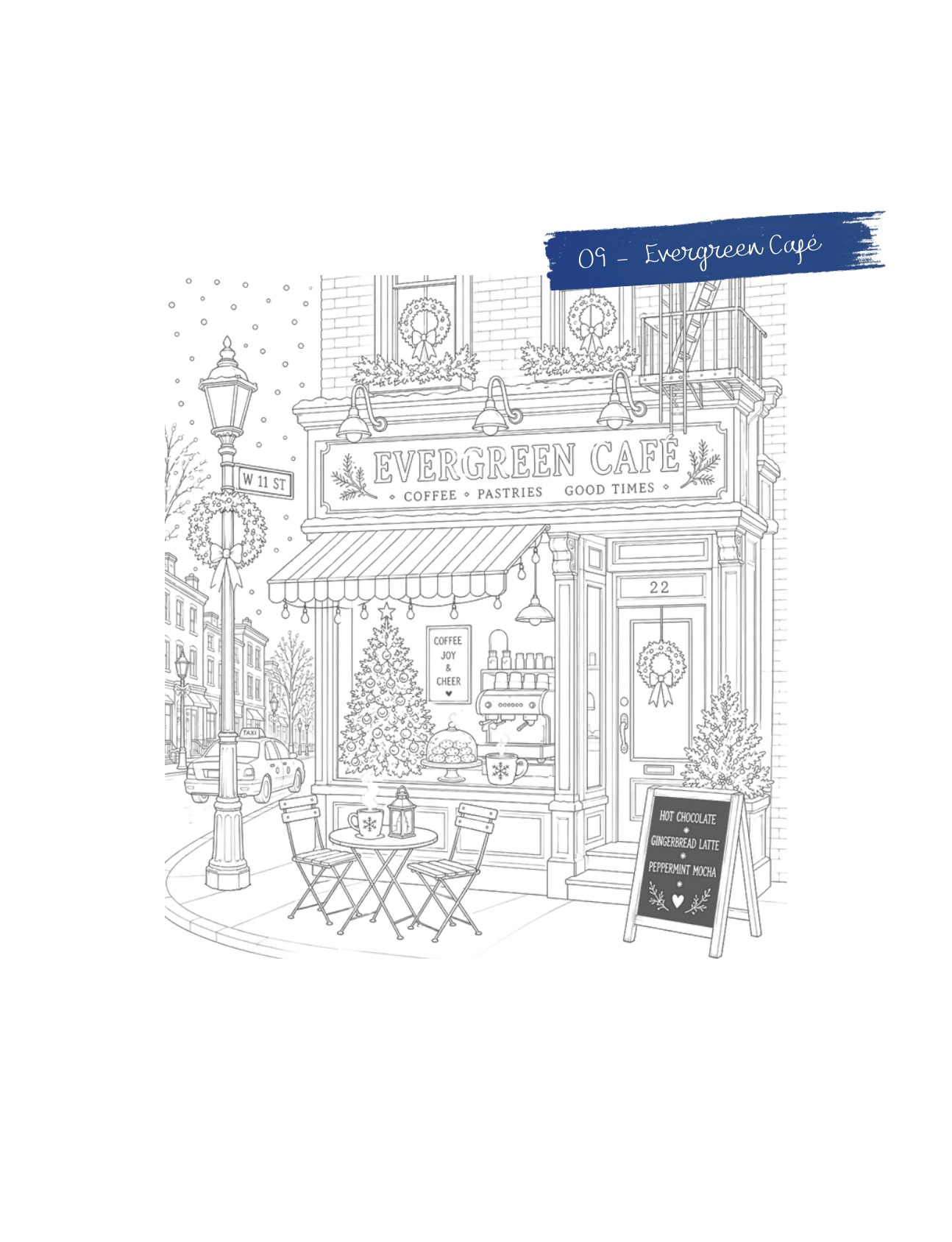 New York Little Shops Collection — Coloring page