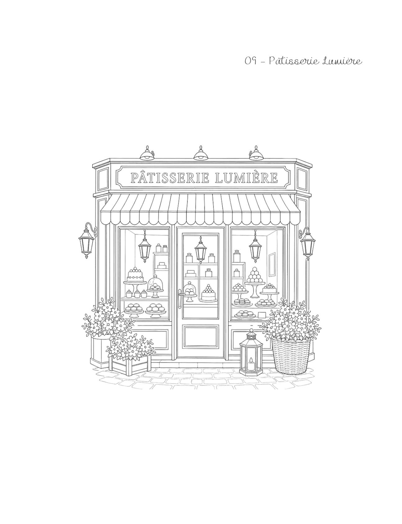 Parisian Patisseries Collection — Coloring page